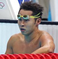 男子１００メートル平泳ぎ決勝で５位に終わった北島（撮影・田崎高広）